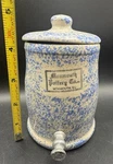 2011 Monmouth Pottery Illinois Sponge Mini Water Cooler Crock Stoneware With Lid. Fixed Price $125.00.