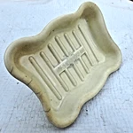 Original Vintage "standard" Soap Dish, Ceramic Porcelain On Brass Pedestal. Fixed Price $41.25.