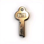 Vintage Uncut National Lock Co Flat Skeleton Key Approx 2" Long Steel. Fixed Price $7.50.