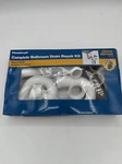 Plumbcraft Complete Bathroom Drain Repair Kit White 15 Piece 7027110N. Fixed Price $19.99.