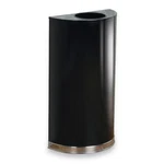 Rubbermaid SO1220PLBK Open Top Indoor Waste Receptacle Gal Half Round Black. Fixed Price $299.50.