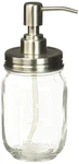 Creative Home 480ML Mason Jar Glass Soap Dispenser With Stainless Steel Pump, Cl. Fixed Price $29.99.