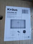 Kraus KHU100-30 Undermount Single Bowl Stainless Steel Sink W/grid & Strainer. Fixed Price $225.00.