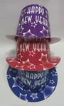 Lot Of 3 Beistle Happy New Year Paper Top Hat, Assorted Colors, Age 14+. Fixed Price $14.99.