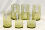 Foliage Green Bubble Glass Tumbler - Drink By Tag 18 Oz. Set Of Six. Fixed Price $106.99.