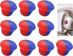 Hot And Cold Water Faucet Indicator: 10 Pcs Red Blue Temperature Sign Button. Fixed Price $10.91.