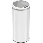 Itouchless 13 Gal White Stainless Steel Automatic Sensor Kitchen Trash Can. Fixed Price $139.99.