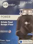 New Insinkerator Power 900, 3/4 Hp Garbage Disposal, Food Waste Disposer. Fixed Price $199.95.