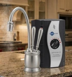 Insinkerator HWT-00 + F-HC2215SN Satin Nickel Hot Water Tank & Faucet Bundle. Fixed Price $295.00.
