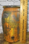 Antique Stoneware Water Cooler Crock Dispenser Fused Mineral Clay Spigot Hole 8". Fixed Price $65.99.