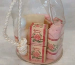 Vintage Sealed Rose Bath Cubes, Soap And Lotion 4 2 Ben Rickert. Fixed Price $15.00.