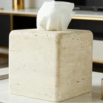 Travertine Tissue Box Cover Heavy Duty Holder Modern Nature Stone. Fixed Price $78.63.