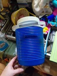 Vintage Rubbermaid Water Cooler Jug 1530 Top Spout & Handle Blue 2GALLON. Fixed Price $20.00.