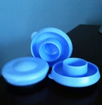 Water Bottle Blue Dew Cap Snap On 55MM Drinking Jug Tops Bag Of 3. Fixed Price $12.98.