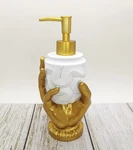 Luxury Gold Hand Soap Dispenser Modern Artistic Lotion Pump Bathroom Decor. Fixed Price $25.00.
