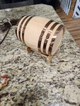 Oak Aging Barrel Drink Dispenser W/ Spigot & Stand 1-2L Whiskey Wine Rustic Deco. Fixed Price $39.00.