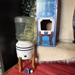 Water Crock Solid Ceramic Porcelain Dispenser 64 Oz Personal Tabletop Display. Fixed Price $49.99.