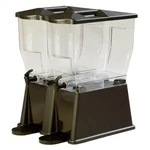 3 Gal. Double Reservoir Economy Trim Polycarbonate Beverage Dispenser In Black. Fixed Price $167.03.