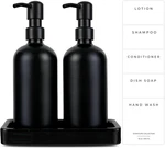Kitchen Glass Soap Dispenser Set + Ceramic Tray And Stainles Steel Pump, 16 Oz. Fixed Price $25.95.