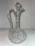 Antique American Brilliant Period Abp Cut Glass Cruet Ruffled Rim W/stopper. Fixed Price $150.00.