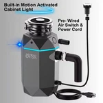 Bright Diamond Corded Black Onyx 1 Hp Continuous Feed Super Quiet Garbage Dispos. Fixed Price $324.79.