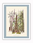 Chicago Illinois - Water Tower Vintage Travel Poster By David Klein C.1960S. Fixed Price $16.98.