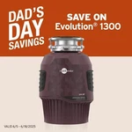Evolution 1300, 3/4 Hp Garbage Disposal, Advanced Series Ez Connect Continuous. Fixed Price $320.24.