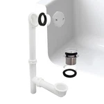 Westbrass Y593244CP-4 14"X1-1/2" White Tubular Bathtub Waste & Overflow Assembly. Fixed Price $63.97.
