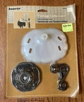 Nos Hoover Vintage Collection Antique Brass Finish Toothbrush & Tumbler Holder. Fixed Price $19.99.