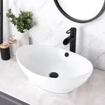 Oval 23 In. Bathroom Ceramic Vessel Sink Art Basin White. Fixed Price $99.46.