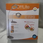 Ottlite 43828C 2-IN-1 Led Magnifier Floor & Table Lamps 4.69" X 15.38" 17.38". Fixed Price $145.00.