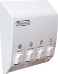 Better Living Products Classic Shower Dispenser 4, Shampoo And Soap 4-CHAMBER. Fixed Price $68.90.