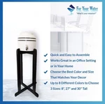 New Geo 27" Black Natural Wood Stand For Crock Water Bottles , Plant By Brio. Fixed Price $49.99.