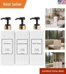 Shampoo And Conditioner Dispenser - Modern Gold Design Large 27OZ Shower Soap.... Fixed Price $69.08.
