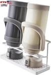 Two Tier Bottle Drying Rack Countertop Jug Storage Stand With Drainage Tray Stee. Fixed Price $119.87.