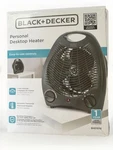 Black+decker Personal Desktop Heater Adj Thermostat, Overheat & Tip Safe. Fixed Price $25.99.