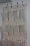 Household Essentials 3382-1 24 Pocket Over The Door Shoe Organizer Cotton Canvas. Fixed Price $28.00.