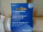 Plumbpak 4" Disposal Elbow 1-1/2" For Kitchen PP855-79 (includes Nut). Fixed Price $5.95.