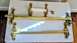 Gatco Solid Brass Ornate Toilet Paper Holder Towel Bars Vintage Wall Mount Set. Fixed Price $44.50.