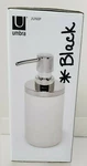 Umbra Junip Black / Chrome 3" 2" 7" Soap Pump Dispenser Modern New Box. Fixed Price $17.20.