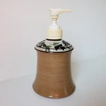 Pottery Liquid Soap Lotion Dispenser Hand Painted Ivy Leaves Glazed Signed Pump. Fixed Price $16.95.