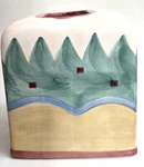 Wamsutta Another Land Hand Painted Ceramic Boutique Tissue Box Holder Nature. Fixed Price $18.67.