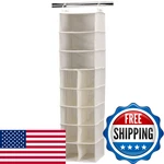 Household Essentials Hanging Shoe Organizer Natural Canvas Clothes Storage 10. Fixed Price $42.80.