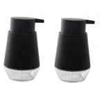 2 Oslo Soap / Lotion Dispenser, Moda At Home Enterprises Ltd. Black New (1E). Fixed Price $19.98.