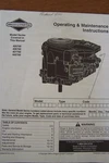 Briggs Stratton Operating&maintenance Instructions 405700,406700,407700,445700. Fixed Price $8.00.