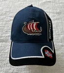 Norway Viking Ship Hat Cap Strapback Blue Black New W/ Tags. Fixed Price $19.99.