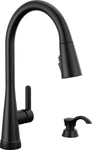 Delta Greydon TOUCH2O Pull-down Kitchen Faucet Matte Black-certified Refurbished. Fixed Price $304.64.