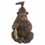 Natures Trail Bathroom Rustic Bear Fish Soap Lotion Dispenser Saturday Knight. Fixed Price $29.95.