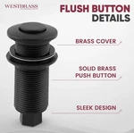Westbrass ASB-B3-19 Sink Top Waste Disposal Replacement Air Switch Trim Only. Fixed Price $17.95.