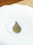 Natural Unakite Gemstone Sterling Silver Pendant Estate Jewelry Boho Earthy. Fixed Price $34.99.